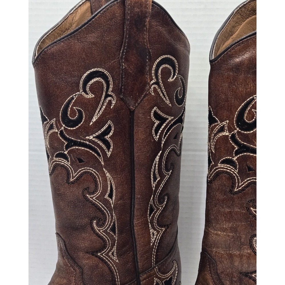 Circle G by Corral Womens Side Embroidery Snip Toe Leather Western Boots L5247 - Picture 4 of 16